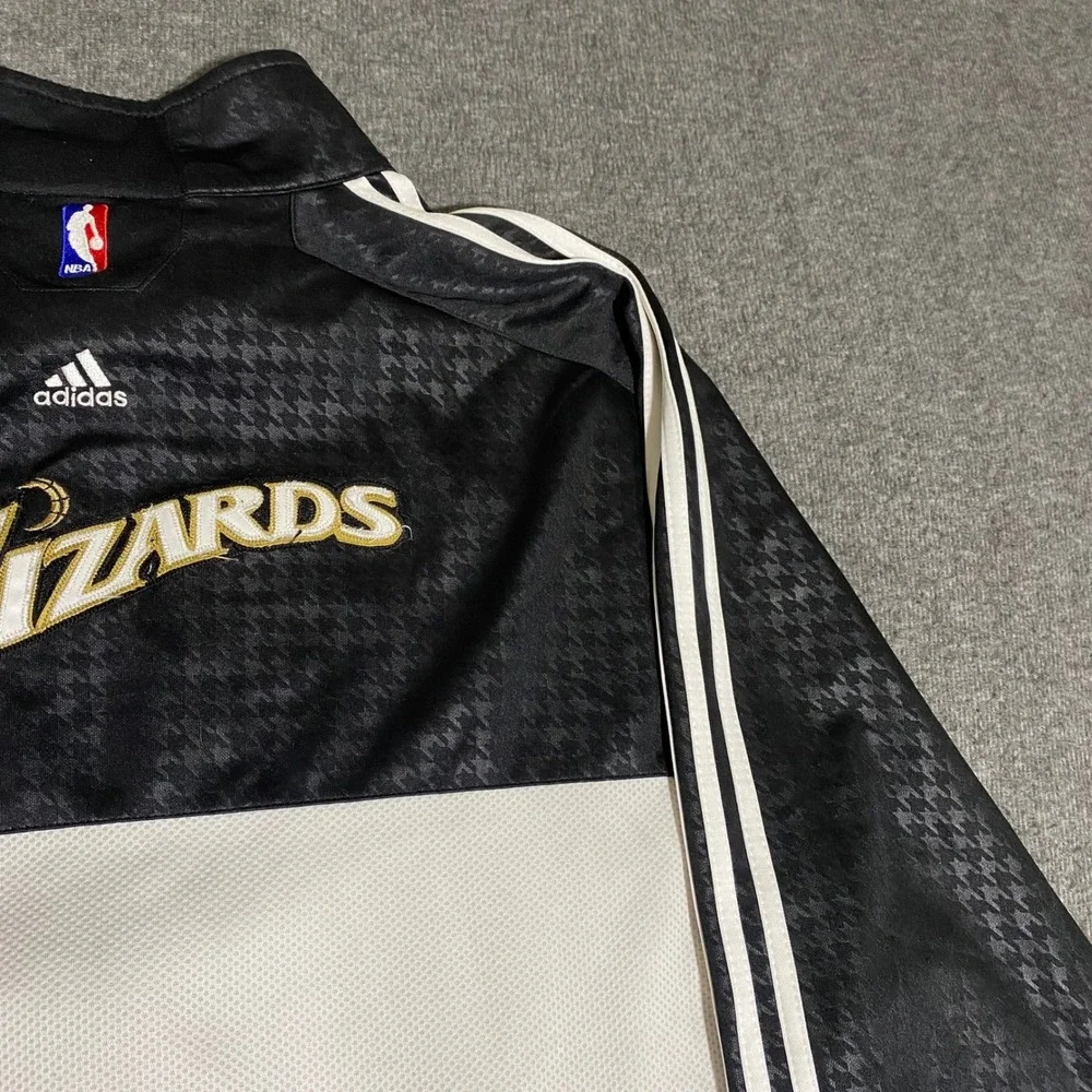 Adidas NBA Washington Wizards Track Jacket Mens 3XL Vintage Black Blue Full Zip